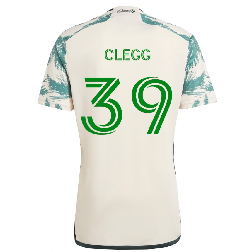 Niño Fútbol Camiseta Tyler Clegg #39 Beige Marrón 2ª Equipación 2024/25 Argentina