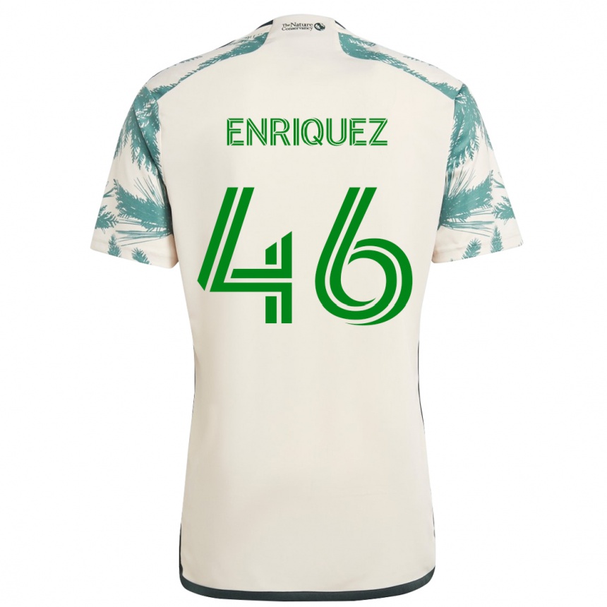 Niño Fútbol Camiseta Victor Enriquez #46 Beige Marrón 2ª Equipación 2024/25 Argentina