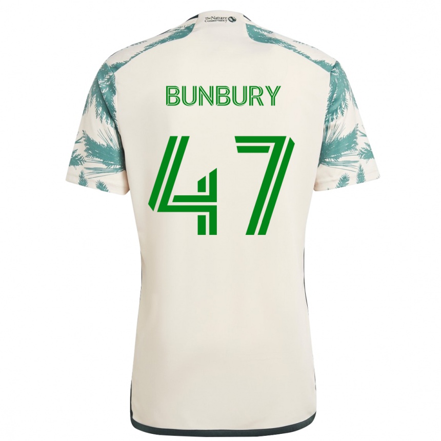 Niño Fútbol Camiseta Mataeo Bunbury #47 Beige Marrón 2ª Equipación 2024/25 Argentina