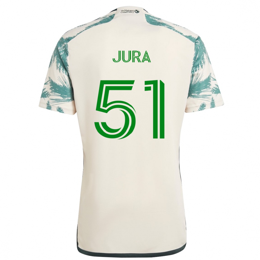 Niño Fútbol Camiseta Sawyer Jura #51 Beige Marrón 2ª Equipación 2024/25 Argentina