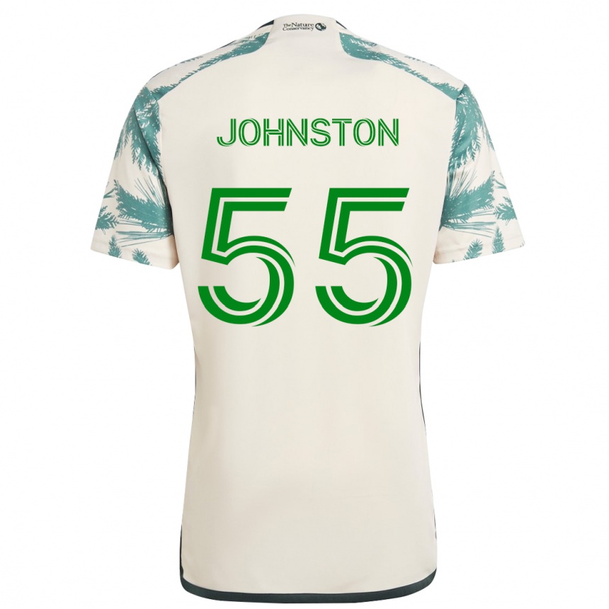 Niño Fútbol Camiseta Malcolm Johnston #55 Beige Marrón 2ª Equipación 2024/25 Argentina