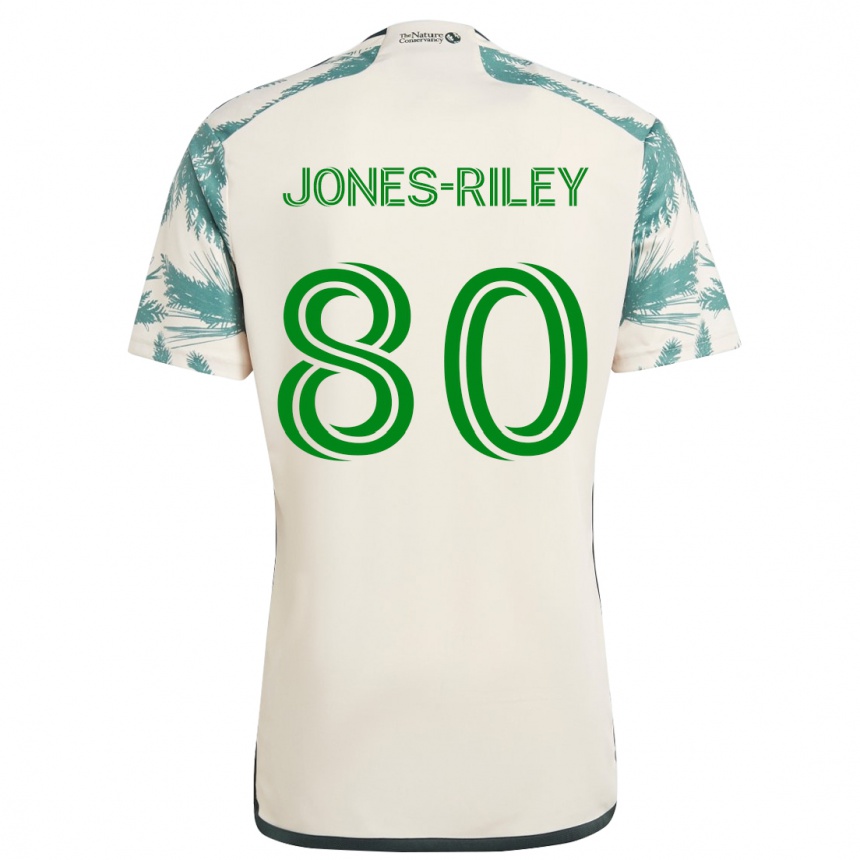 Niño Fútbol Camiseta Jaden Jones-Riley #80 Beige Marrón 2ª Equipación 2024/25 Argentina