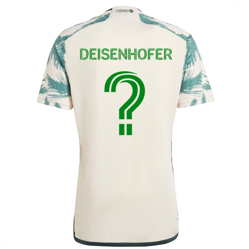 Niño Fútbol Camiseta Maximilian Deisenhofer #0 Beige Marrón 2ª Equipación 2024/25 Argentina