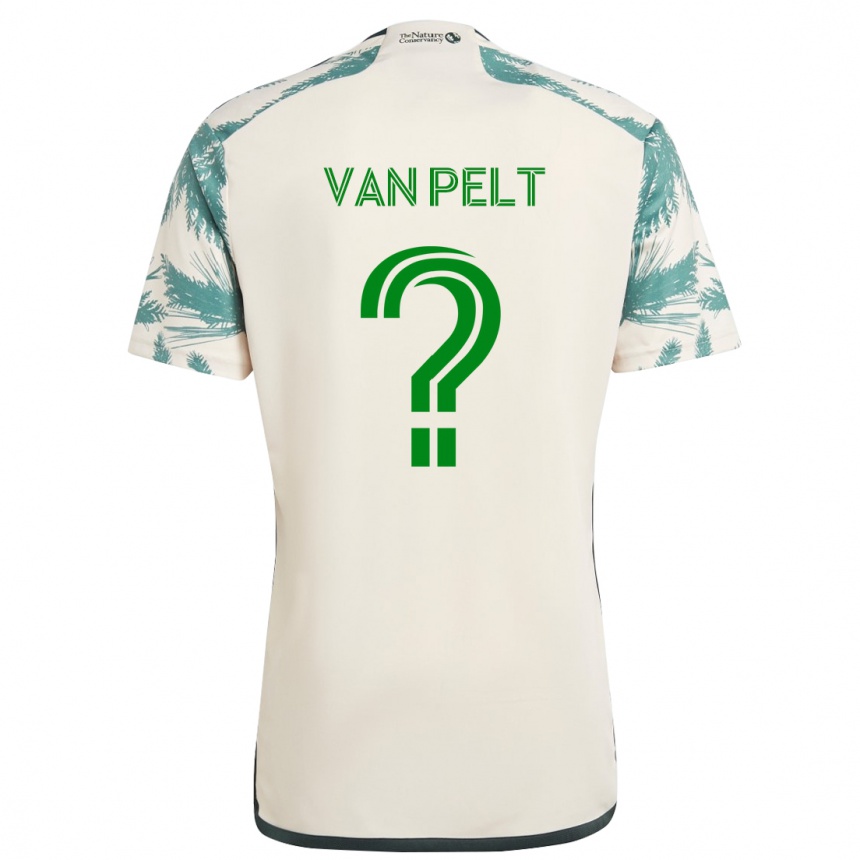 Niño Fútbol Camiseta Kennan Van Pelt #0 Beige Marrón 2ª Equipación 2024/25 Argentina