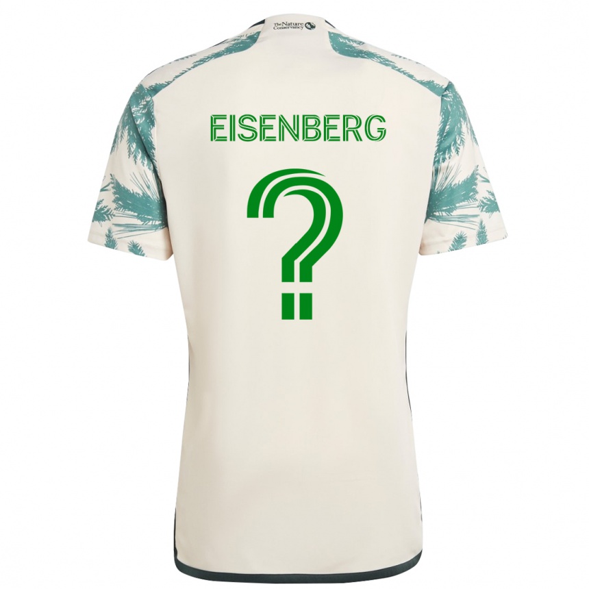 Niño Fútbol Camiseta Max Eisenberg #0 Beige Marrón 2ª Equipación 2024/25 Argentina