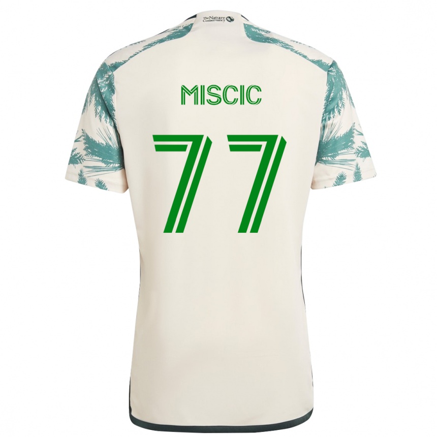 Niño Fútbol Camiseta Selmir Miscic #77 Beige Marrón 2ª Equipación 2024/25 Argentina