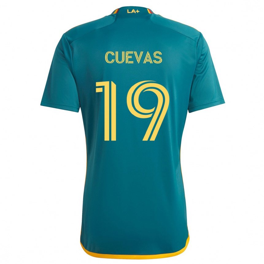 Niño Fútbol Camiseta Mauricio Cuevas #19 Verde Amarillo 2ª Equipación 2024/25 Argentina