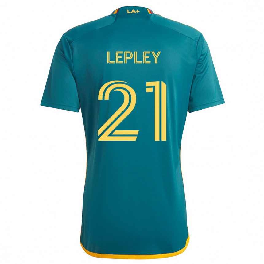 Niño Fútbol Camiseta Tucker Lepley #21 Verde Amarillo 2ª Equipación 2024/25 Argentina