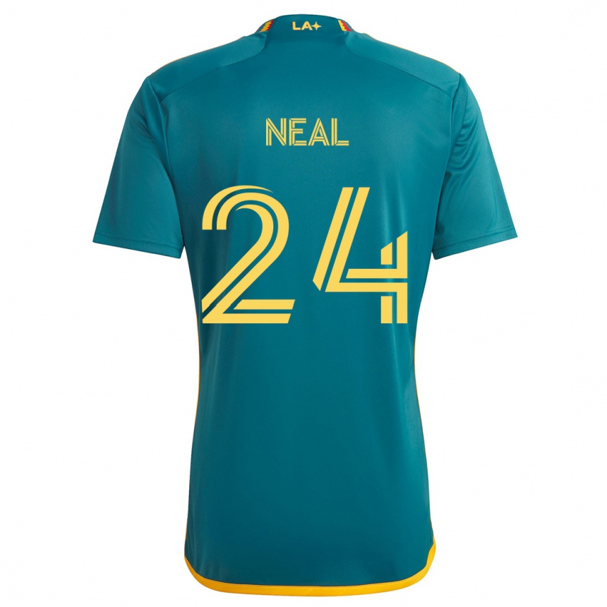 Niño Fútbol Camiseta Jalen Neal #24 Verde Amarillo 2ª Equipación 2024/25 Argentina