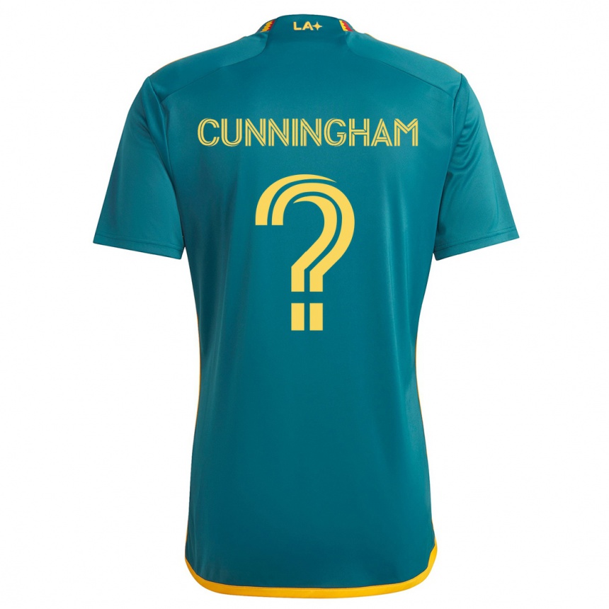 Niño Fútbol Camiseta Joaquin Cunningham #0 Verde Amarillo 2ª Equipación 2024/25 Argentina