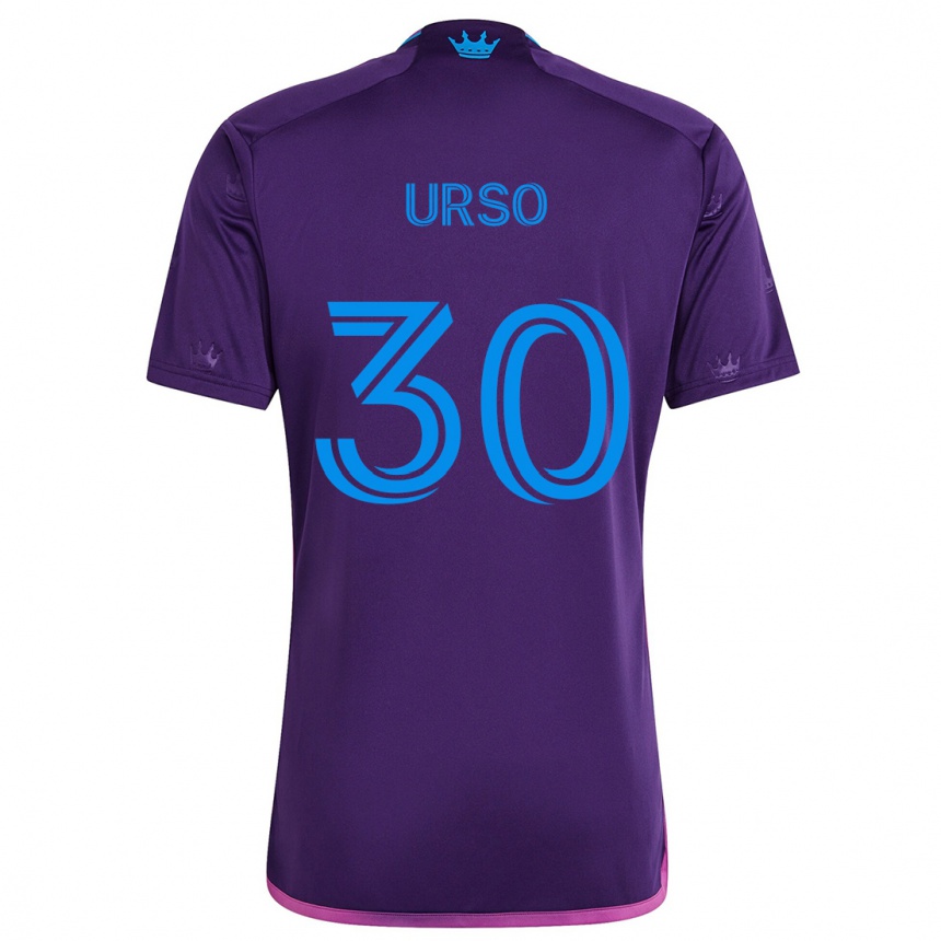 Niño Fútbol Camiseta Júnior Urso #30 Azul Morado 2ª Equipación 2024/25 Argentina