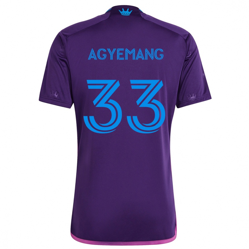 Niño Fútbol Camiseta Patrick Agyemang #33 Azul Morado 2ª Equipación 2024/25 Argentina