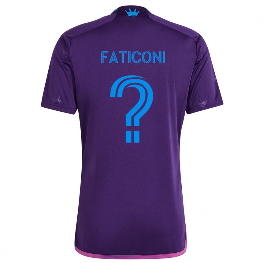 Niño Fútbol Camiseta Trey Faticoni #0 Azul Morado 2ª Equipación 2024/25 Argentina