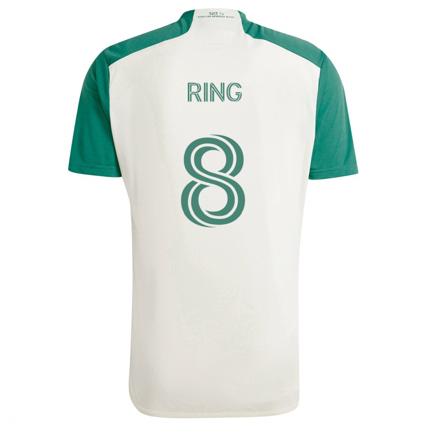 Niño Fútbol Camiseta Alexander Ring #8 Colores Tostados Verde 2ª Equipación 2024/25 Argentina