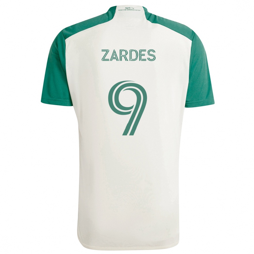 Niño Fútbol Camiseta Gyasi Zardes #9 Colores Tostados Verde 2ª Equipación 2024/25 Argentina