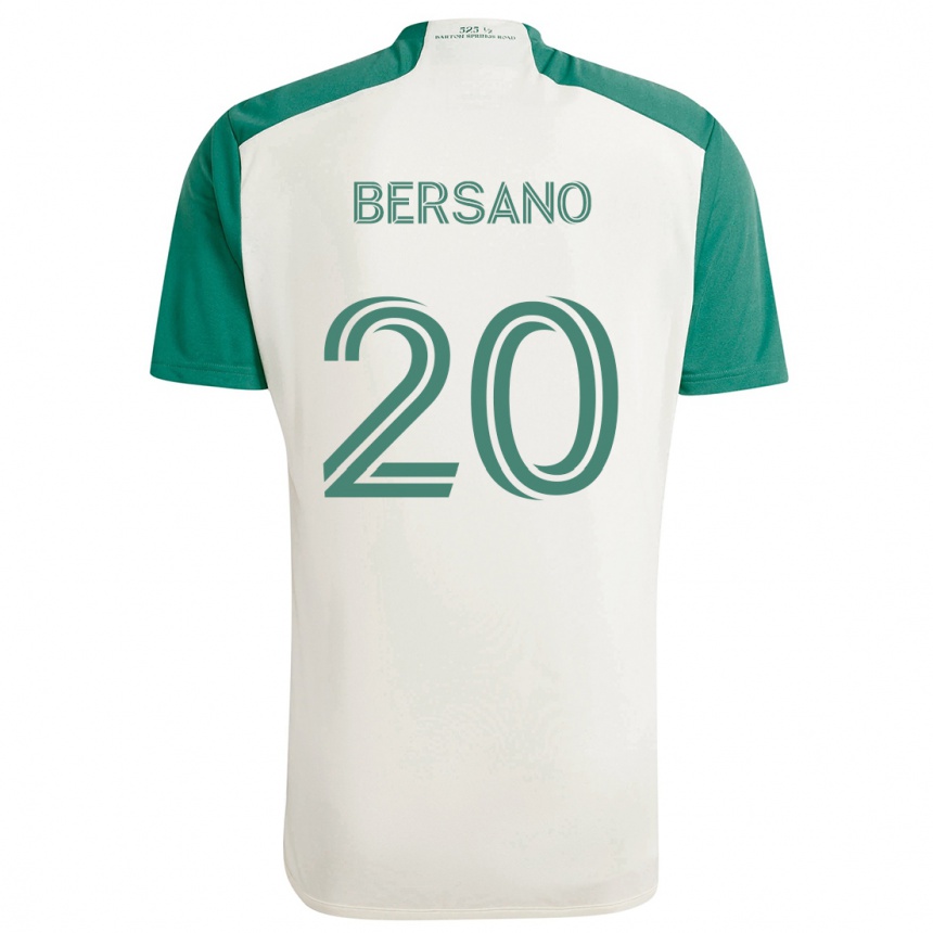 Niño Fútbol Camiseta Matt Bersano #20 Colores Tostados Verde 2ª Equipación 2024/25 Argentina