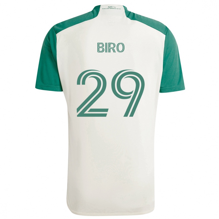 Niño Fútbol Camiseta Guilherme Biro #29 Colores Tostados Verde 2ª Equipación 2024/25 Argentina