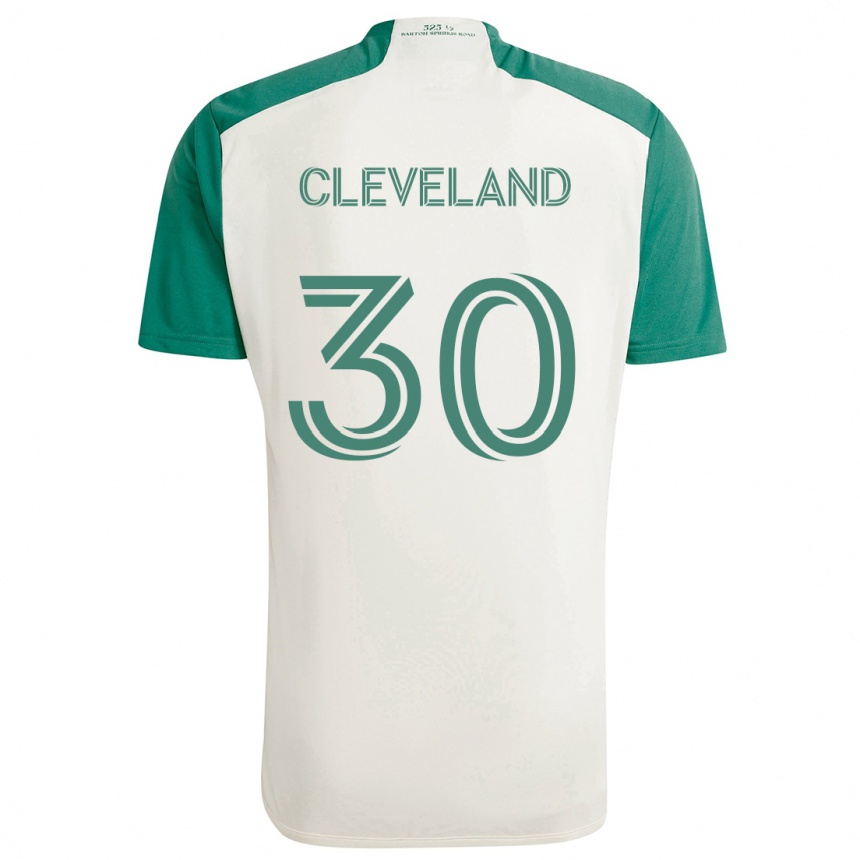 Niño Fútbol Camiseta Stefan Cleveland #30 Colores Tostados Verde 2ª Equipación 2024/25 Argentina