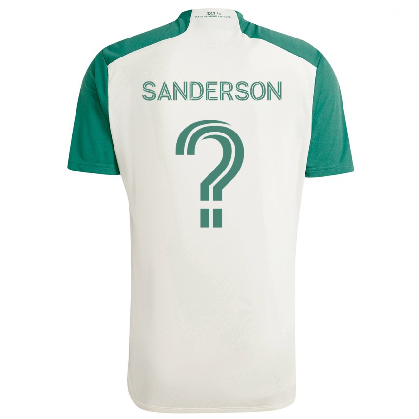 Niño Fútbol Camiseta Spencer Sanderson #0 Colores Tostados Verde 2ª Equipación 2024/25 Argentina