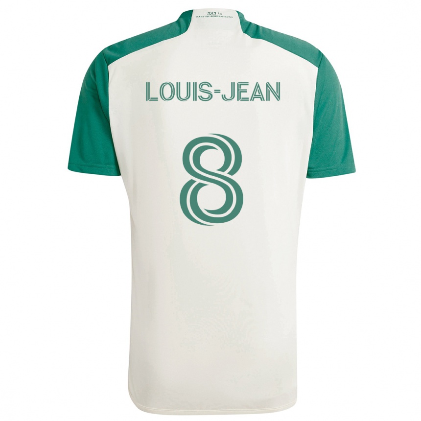 Niño Fútbol Camiseta Steeve Louis-Jean #8 Colores Tostados Verde 2ª Equipación 2024/25 Argentina