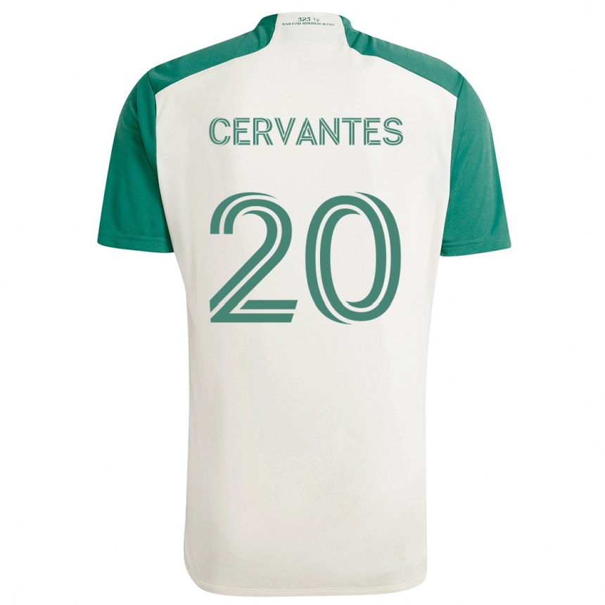 Niño Fútbol Camiseta Aaron Cervantes #20 Colores Tostados Verde 2ª Equipación 2024/25 Argentina