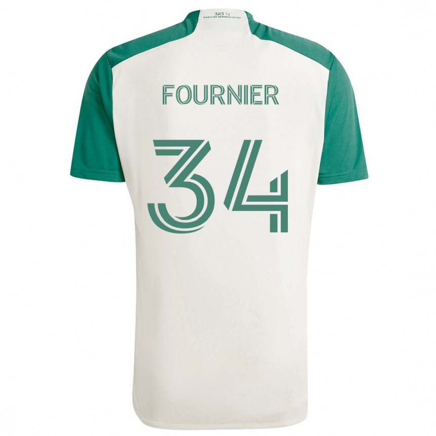 Niño Fútbol Camiseta Drake Fournier #34 Colores Tostados Verde 2ª Equipación 2024/25 Argentina