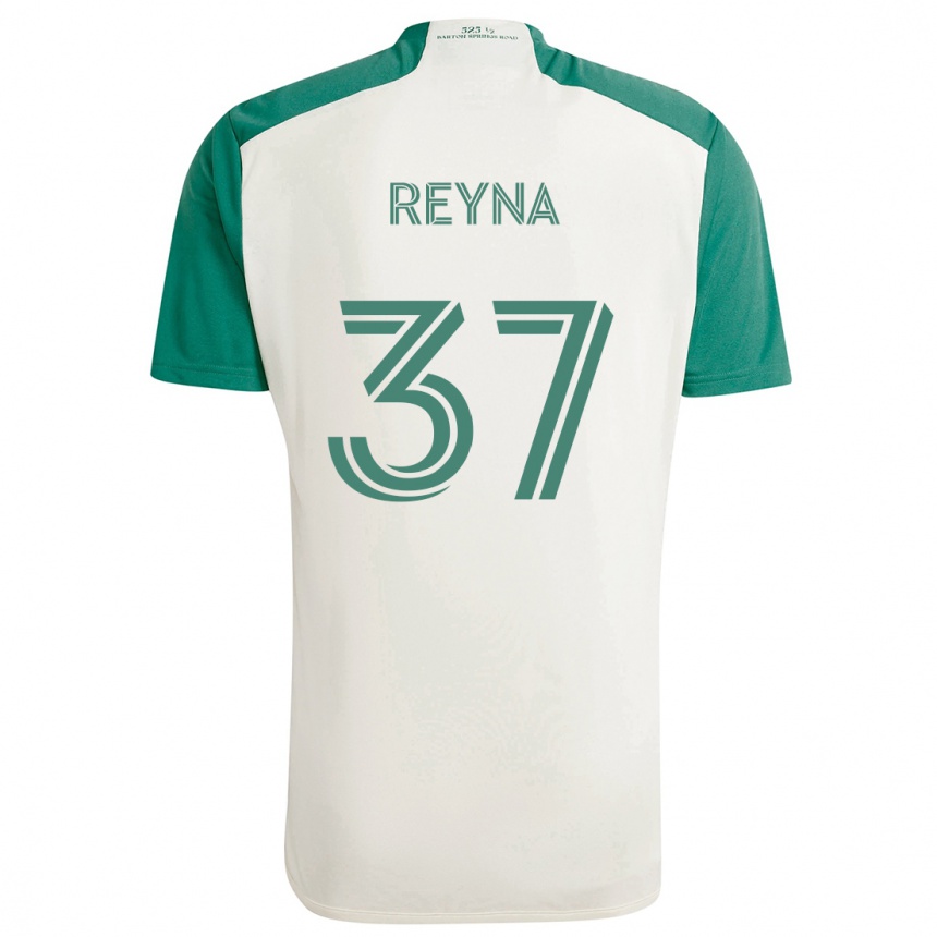 Niño Fútbol Camiseta Joah Reyna #37 Colores Tostados Verde 2ª Equipación 2024/25 Argentina