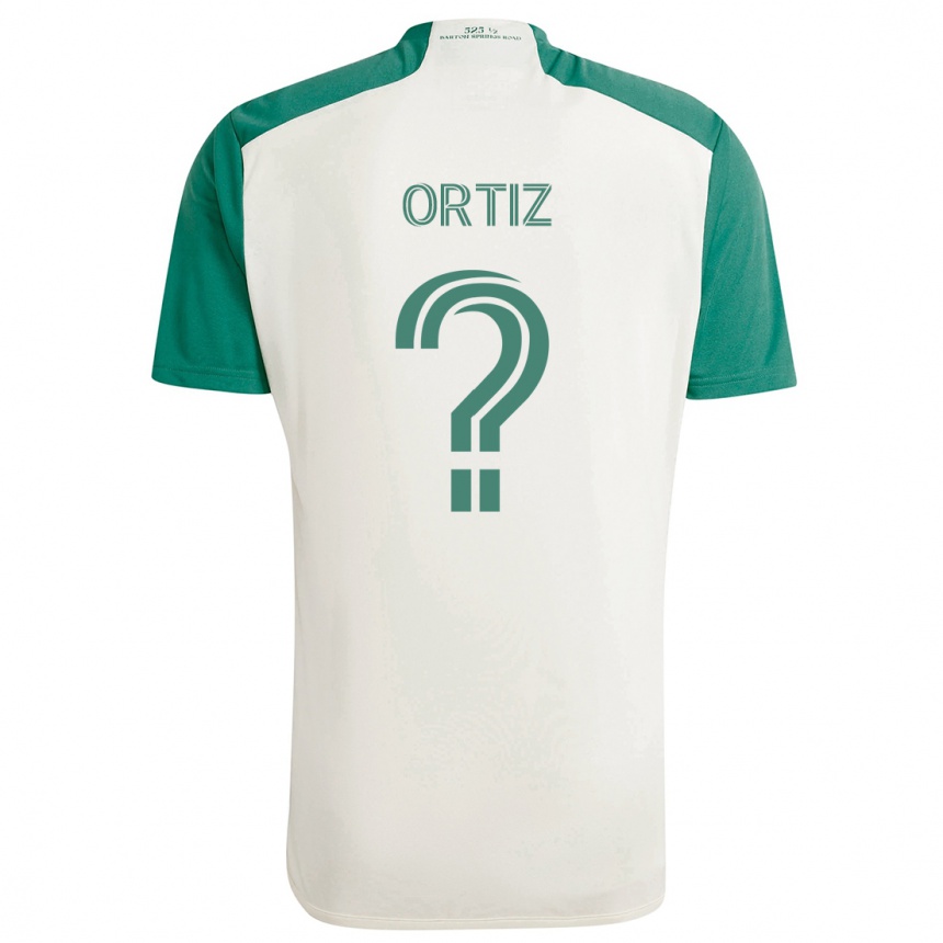 Niño Fútbol Camiseta Viggo Ortiz #0 Colores Tostados Verde 2ª Equipación 2024/25 Argentina