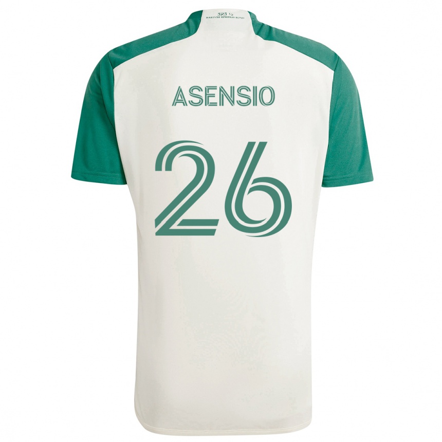 Niño Fútbol Camiseta Charlie Asensio #26 Colores Tostados Verde 2ª Equipación 2024/25 Argentina