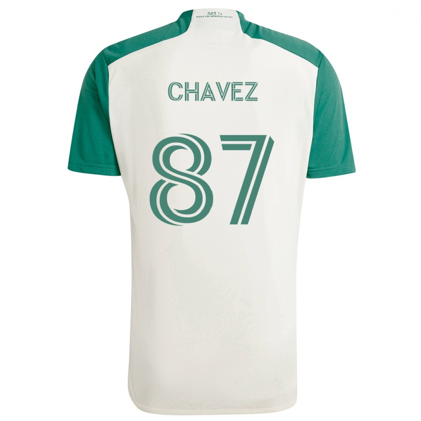 Niño Fútbol Camiseta Alfonso Ocampo-Chávez #87 Colores Tostados Verde 2ª Equipación 2024/25 Argentina