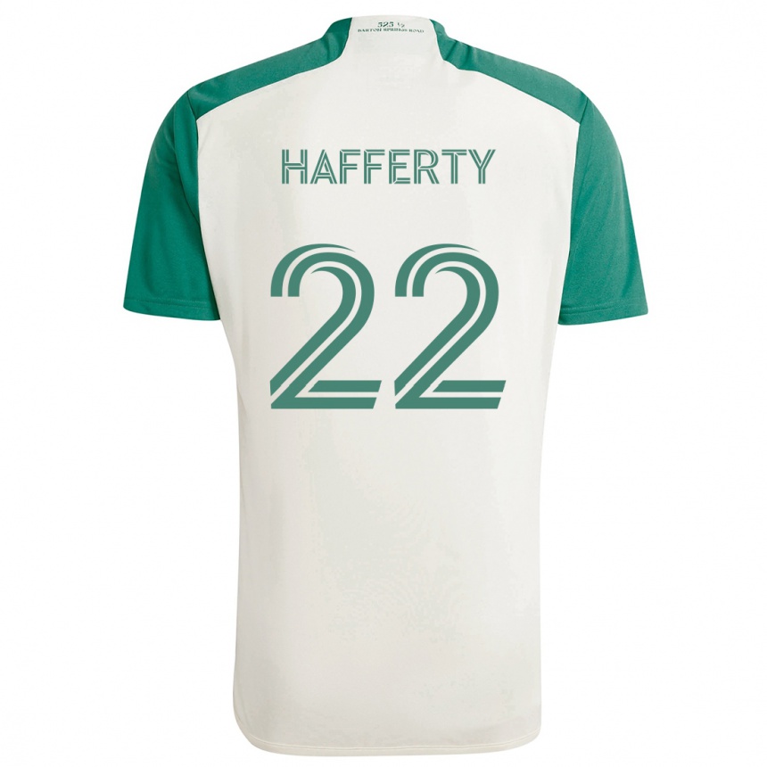 Niño Fútbol Camiseta Joe Hafferty #22 Colores Tostados Verde 2ª Equipación 2024/25 Argentina