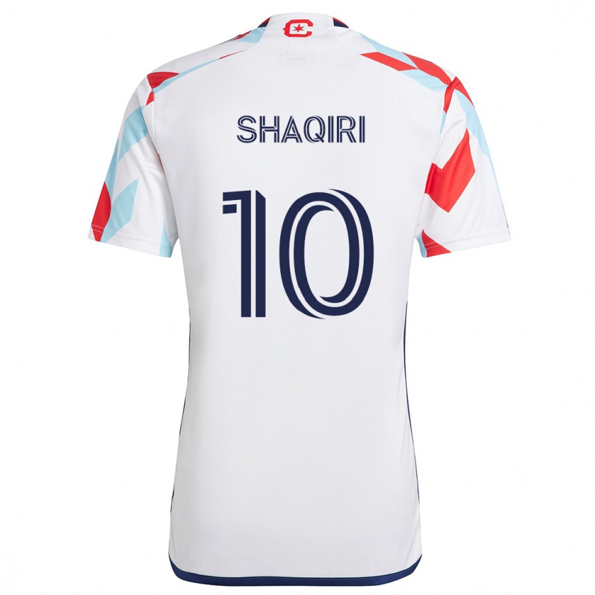 Niño Fútbol Camiseta Xherdan Shaqiri #10 Blanco Rojo Azul 2ª Equipación 2024/25 Argentina