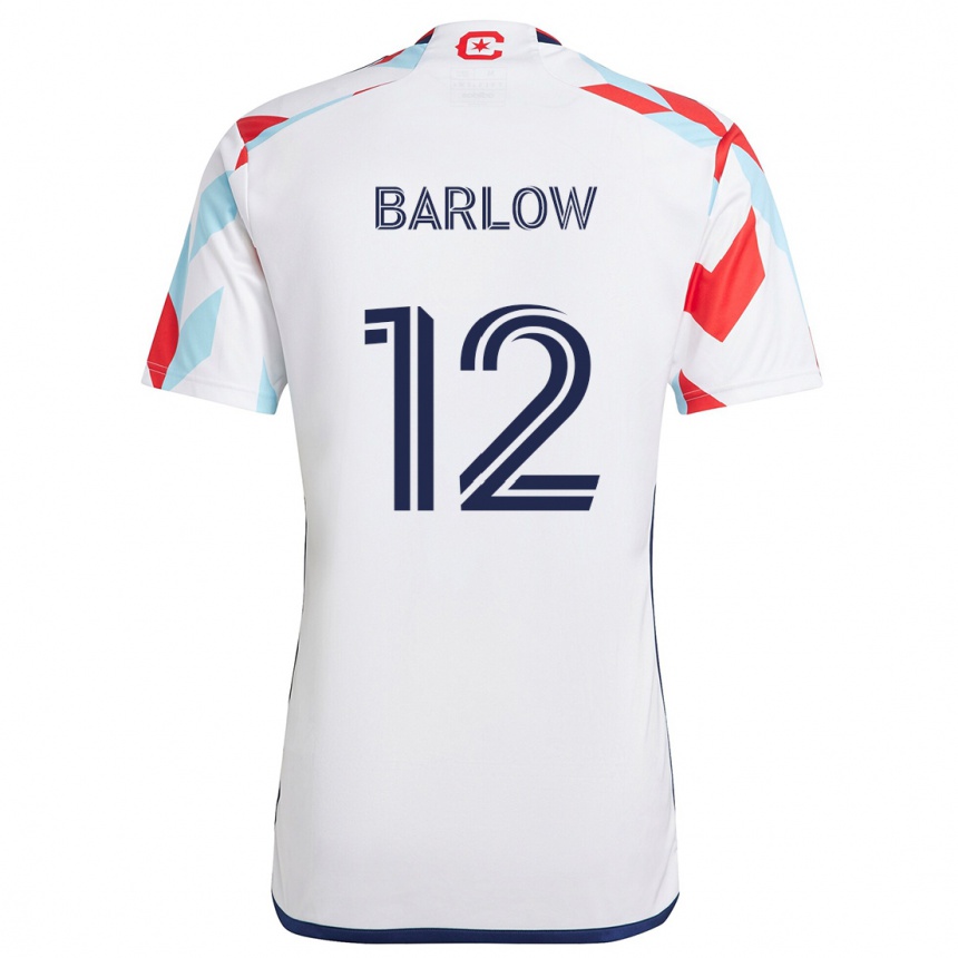 Niño Fútbol Camiseta Tom Barlow #12 Blanco Rojo Azul 2ª Equipación 2024/25 Argentina