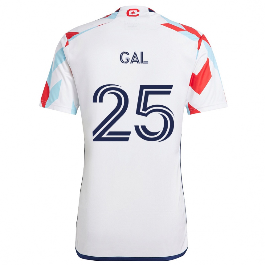 Niño Fútbol Camiseta Jeff Gal #25 Blanco Rojo Azul 2ª Equipación 2024/25 Argentina