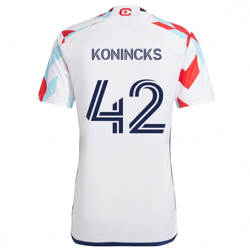 Niño Fútbol Camiseta Diego Konincks #42 Blanco Rojo Azul 2ª Equipación 2024/25 Argentina