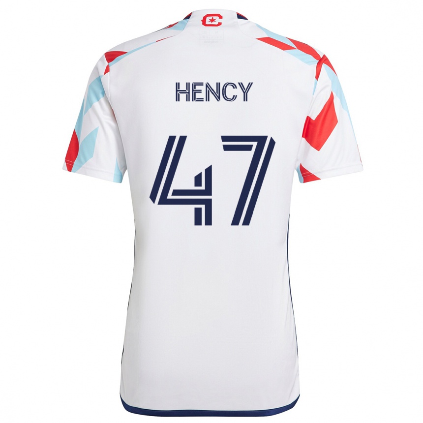 Niño Fútbol Camiseta Billy Hency #47 Blanco Rojo Azul 2ª Equipación 2024/25 Argentina