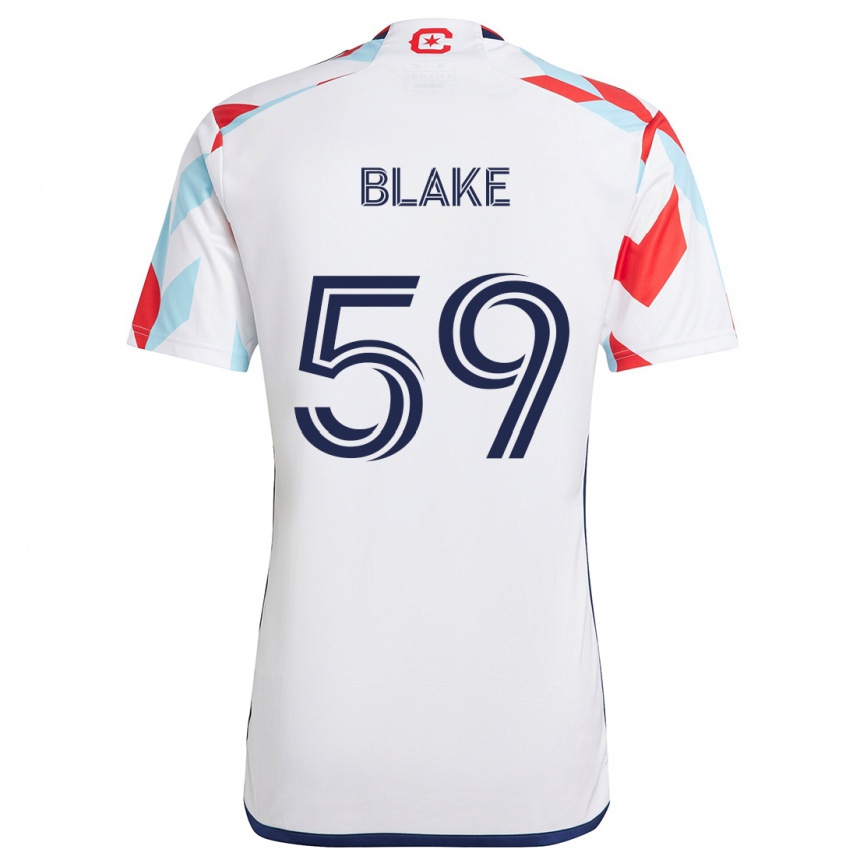 Niño Fútbol Camiseta Romain Blake #59 Blanco Rojo Azul 2ª Equipación 2024/25 Argentina