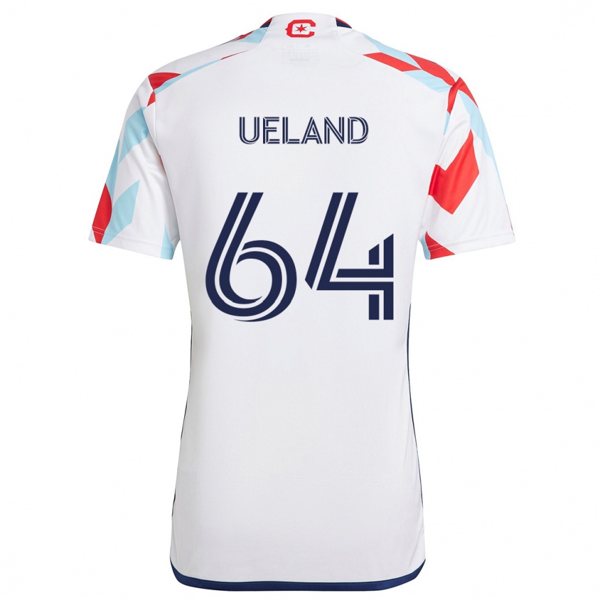 Niño Fútbol Camiseta Andreas Ueland #64 Blanco Rojo Azul 2ª Equipación 2024/25 Argentina