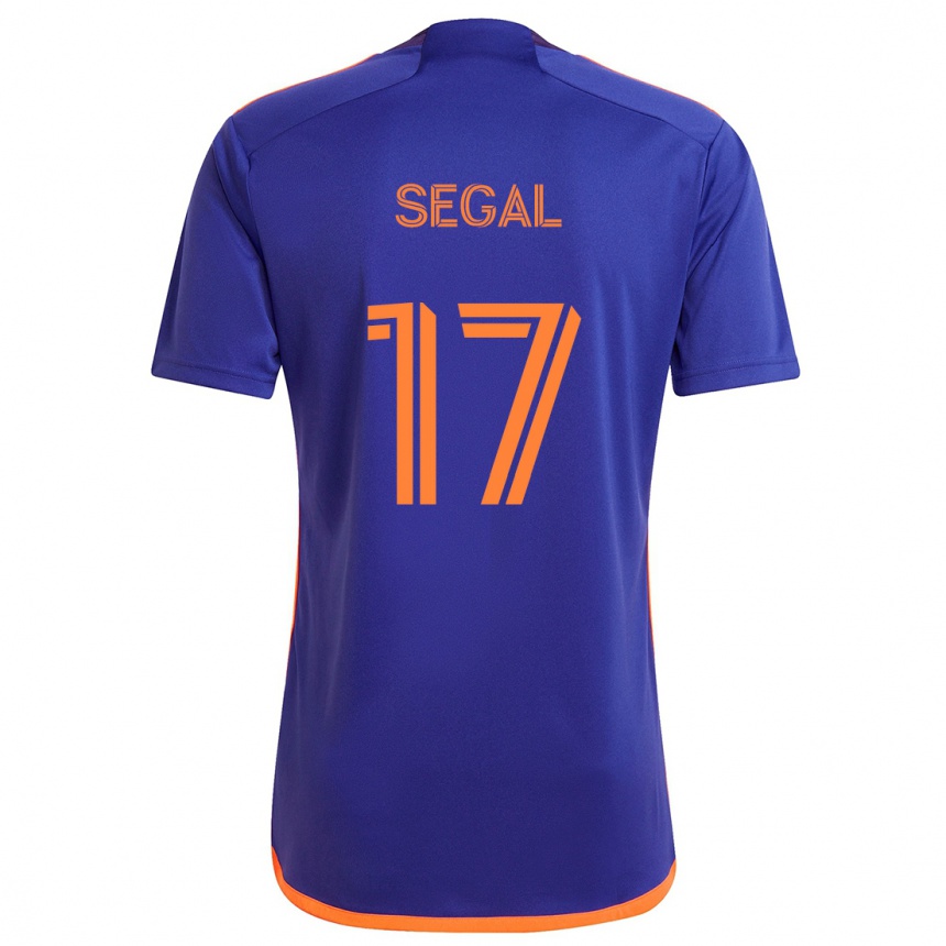 Niño Fútbol Camiseta Gabriel Segal #17 Púrpura Naranja 2ª Equipación 2024/25 Argentina