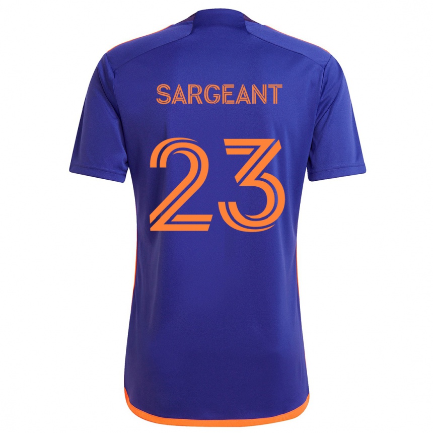 Niño Fútbol Camiseta Kieran Sargeant #23 Púrpura Naranja 2ª Equipación 2024/25 Argentina