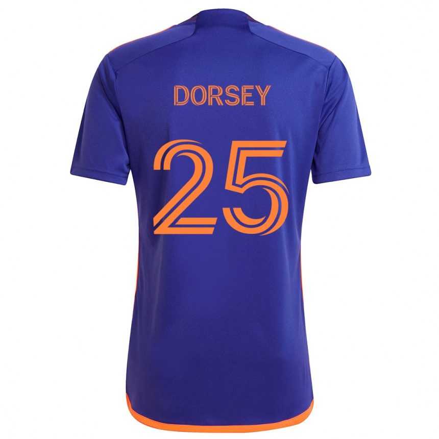 Niño Fútbol Camiseta Griffin Dorsey #25 Púrpura Naranja 2ª Equipación 2024/25 Argentina