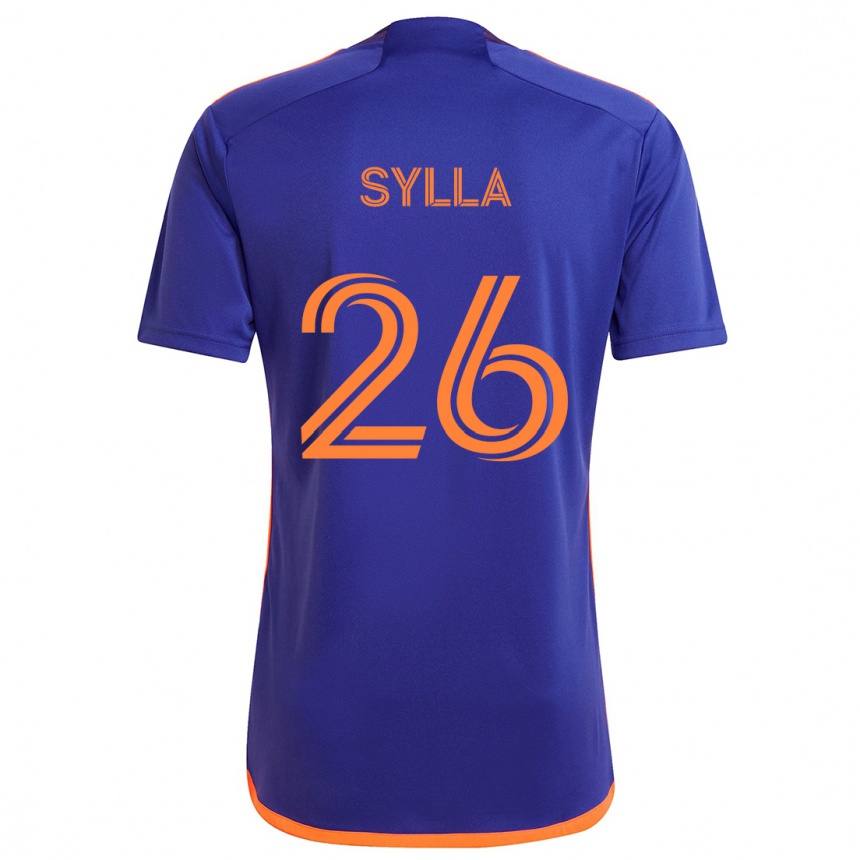 Niño Fútbol Camiseta Ousmane Sylla #26 Púrpura Naranja 2ª Equipación 2024/25 Argentina