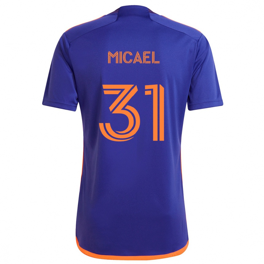 Niño Fútbol Camiseta Micael #31 Púrpura Naranja 2ª Equipación 2024/25 Argentina