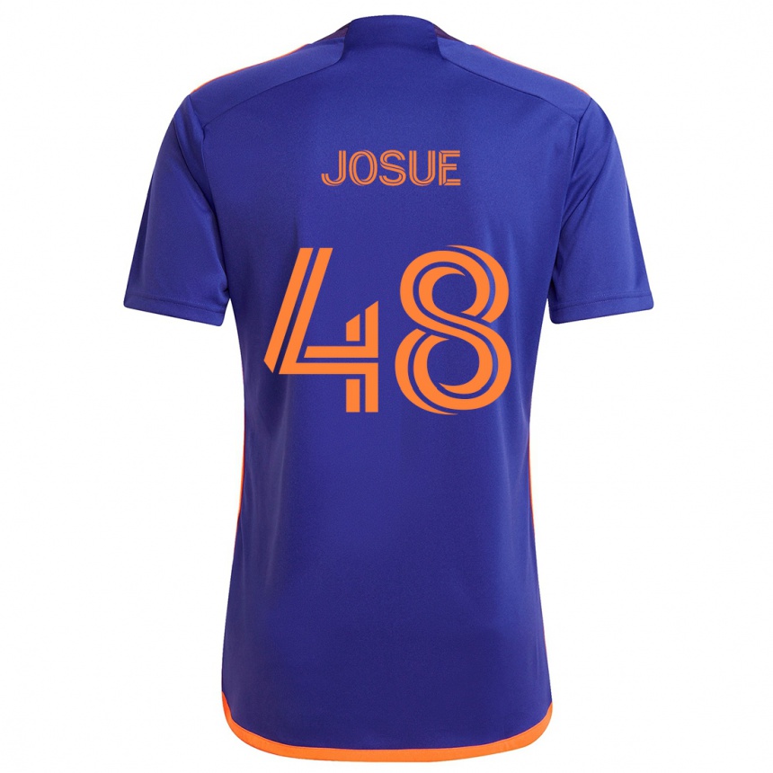 Niño Fútbol Camiseta Josué #48 Púrpura Naranja 2ª Equipación 2024/25 Argentina