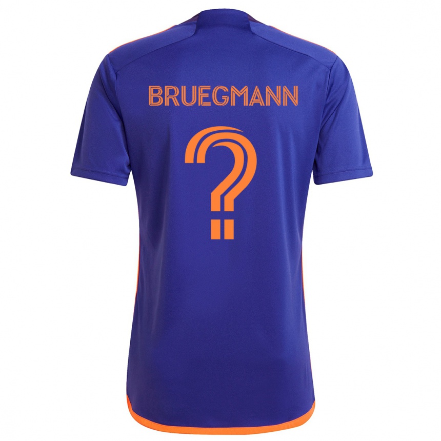 Niño Fútbol Camiseta Lukas Bruegmann #0 Púrpura Naranja 2ª Equipación 2024/25 Argentina