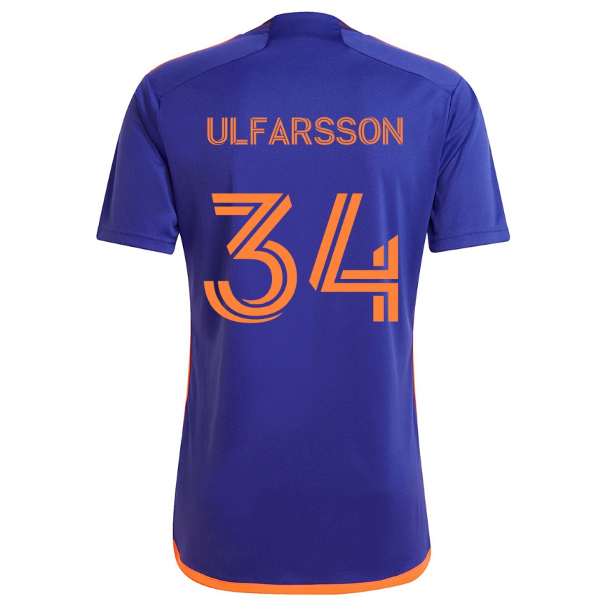 Niño Fútbol Camiseta Thor Úlfarsson #34 Púrpura Naranja 2ª Equipación 2024/25 Argentina