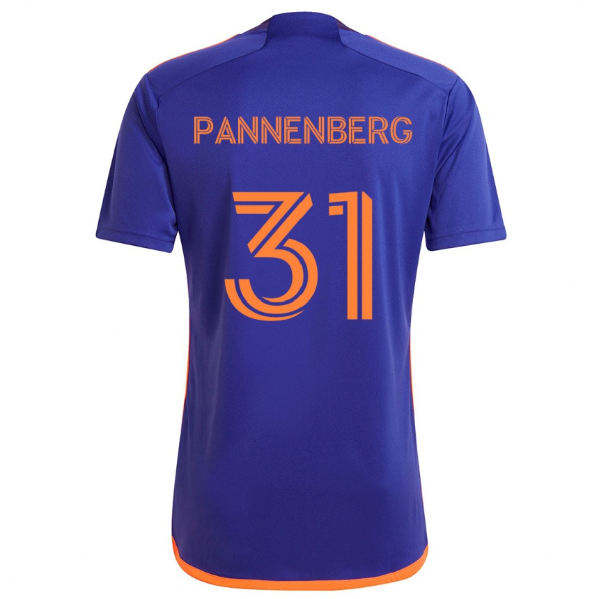 Niño Fútbol Camiseta Andrew Pannenberg #31 Púrpura Naranja 2ª Equipación 2024/25 Argentina