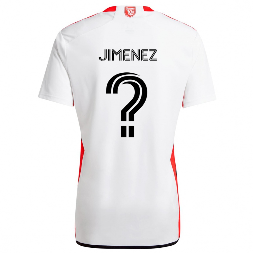 Niño Fútbol Camiseta Kevin Jimenez #0 Blanco Rojo 2ª Equipación 2024/25 Argentina