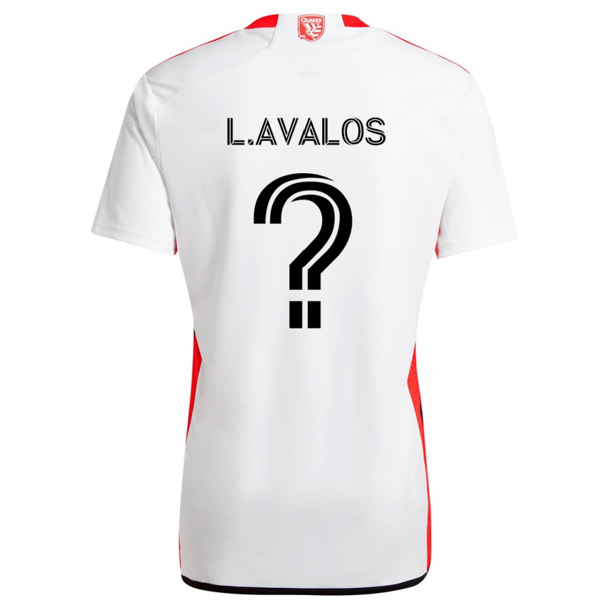 Niño Fútbol Camiseta Lorenzo Avalos #0 Blanco Rojo 2ª Equipación 2024/25 Argentina