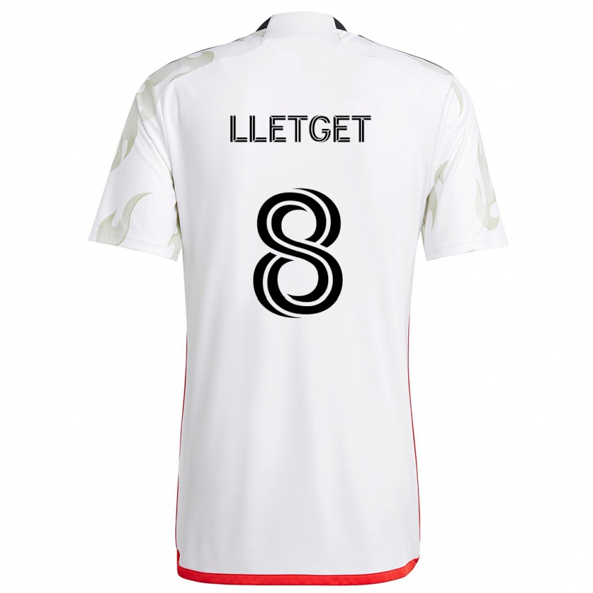 Niño Fútbol Camiseta Sebastian Lletget #8 Blanco Rojo Negro 2ª Equipación 2024/25 Argentina